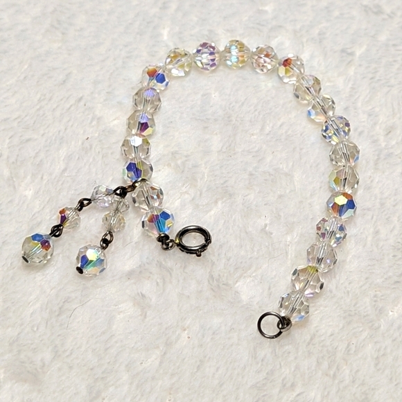Sparkly Auroa Borealis Crystal Beaded Bracelet - Picture 4 of 6